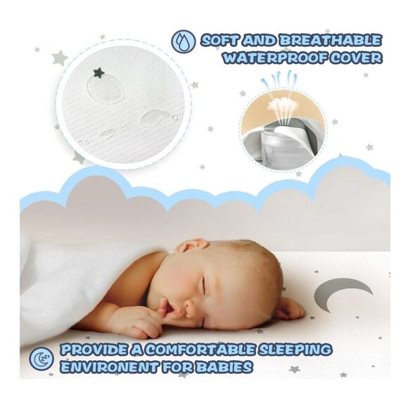 Casusv Stars Moon Compressed Memory Foam Infant Crib Mattress New in Bag - Picture 5 of 7